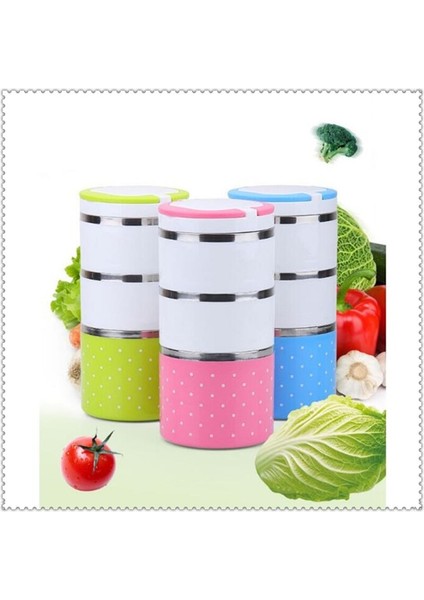 Yemek Termosu 3lü Tutacaklı Vakumlu + 2 Katlı Kapaklı Saklama Kabı Sefer Tası - 2li Set U8A7E9 modelleri