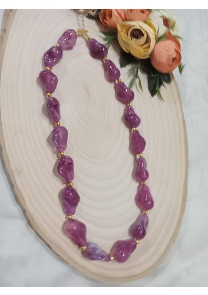 Mor Kaya Modeli Kolye modelleri