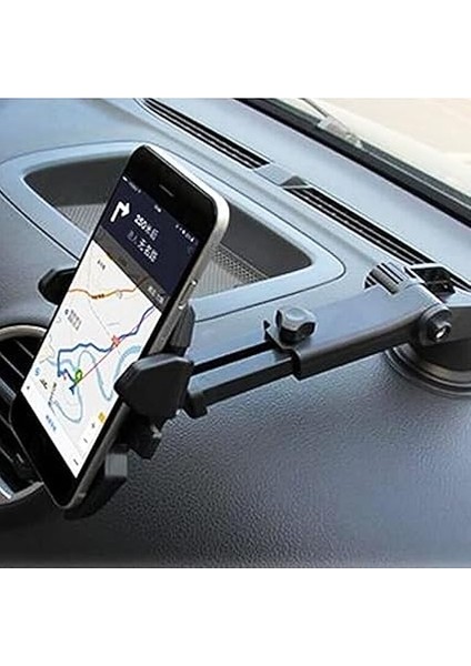 Profesyonel Vantuzlu Araba Araç Içi Akrobat Telefon Tutuculu Navigasyon Takip Oto Araç Içi Ayarlanabilir Uzunluk ve Başlık Vantuzlu Telefon Tutucu modelleri