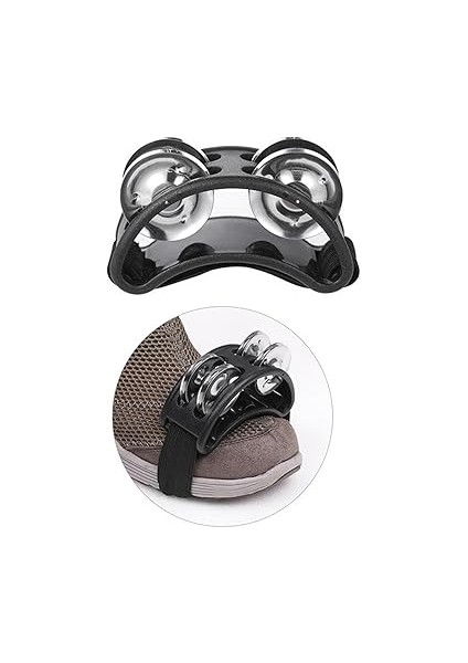 Ayak Vurmalı Çalgılar Ayak Tef Perküsyonu, Siyah Ayak Vurmalı Çalkalayıcılar, Jingle Bell Ile, Gitar ve Davul Için Müzik Aleti, Performans ve Uygulama Için Ideal modelleri