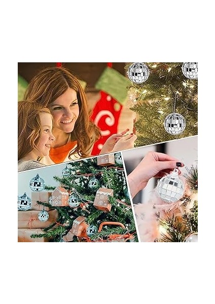 Adet Disko Aynalı Top, Ayna Topu, Gümüş Disko Jeli, 2 cm Aynalı Küre, Mini Disko Küresi, Noel Ağacı Dekorasyonu, Işık Efekti, Düğün, Ev, Parti Için, Gümüş indirimleri