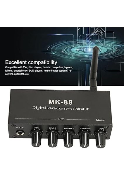 6.5mm Karaoke Mikser Alüminyum Alaşım Çift Mikrofon Girişi Taşınabilir Dijital Karaoke Ses Amplifikatörü Ktv Sahne Partisi fiyatları