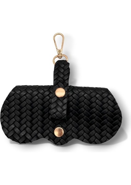 %100 Hakiki Deri Askılı Gözlük Kılıfı Çanta Charmı