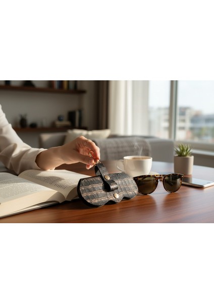 %100 Hakiki Deri Askılı Gözlük Kılıfı Çanta Charmı fırsatları