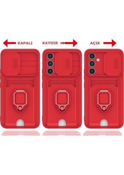 Samsung Galaxy A14 4g Kılıf Zuma Kartvizitli Yüzüklü Silikon - Siyah fırsatları