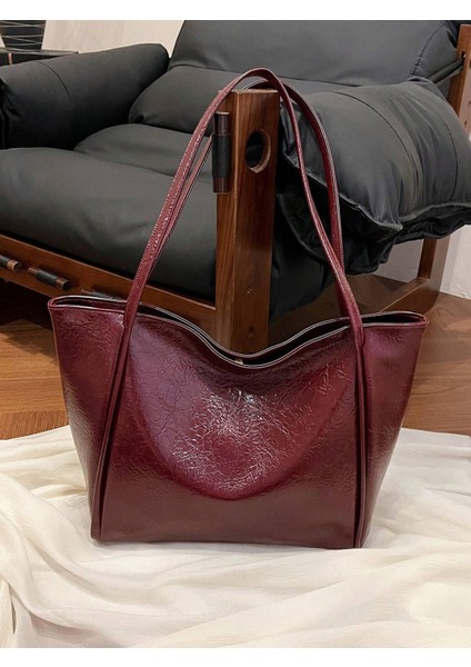 Bordo Kadın Günlük El ve Omuz Çantası – Roney Sade Model Büyük Boy fiyatları