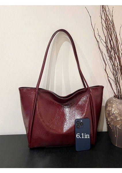 Bordo Kadın Günlük El ve Omuz Çantası – Roney Sade Model Büyük Boy indirimleri