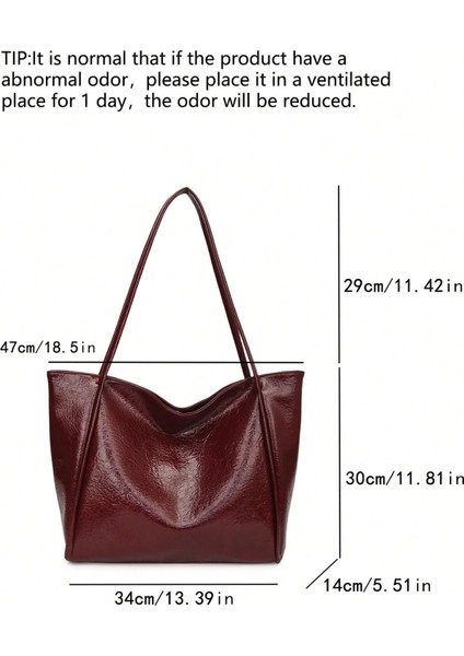 Bordo Kadın Günlük El ve Omuz Çantası – Roney Sade Model Büyük Boy