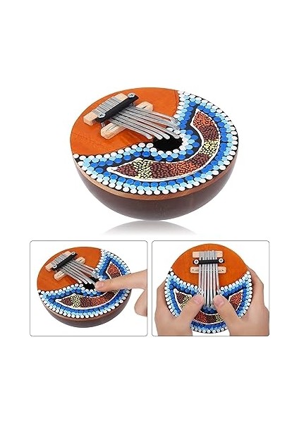 Cevizi Kabuğu Mbira Taşınabilir Parmak Başparmak Piyano Müzik Aleti Anahtar Ayarlanabilir 7 Yaratıcı Müzik Eğitimi Çocuklar Için Afrika Tarzı indirimleri