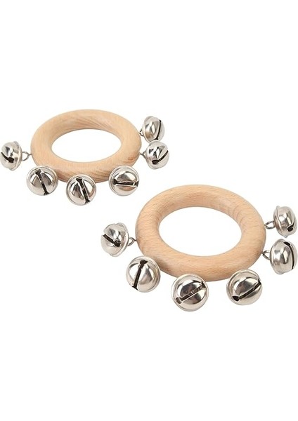 Handbell Müzik Aleti El Çıngırağı, 2 Adet 8 cm Çapında Çalkalayıcı Müzik Aleti Dans, Parti, Toplama, Pirinç Kaplama, Tutması Kolay fırsatları