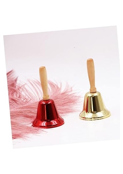 Metal Döşeme 2 Adet Ahşap Saplı Kilise Zilleri Vintage El Zili Ahşap El Zili Oyun Zili Pirinç El Zili Okul El Zili El Okul Zili Yemek Masası Çocuk Ahşap El Çanlar modelleri