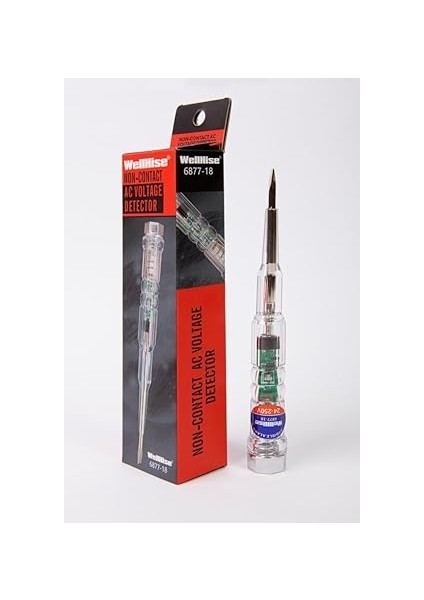 6877-18 Elektronik Kontrol Kalemi Voltaj Test Kalemi Faz Kalemi Işıklı Uyarı fırsatları