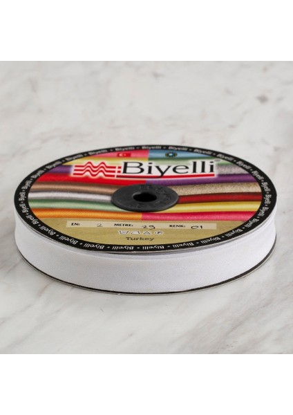 Pamuk Beyaz Katlı Biye -1