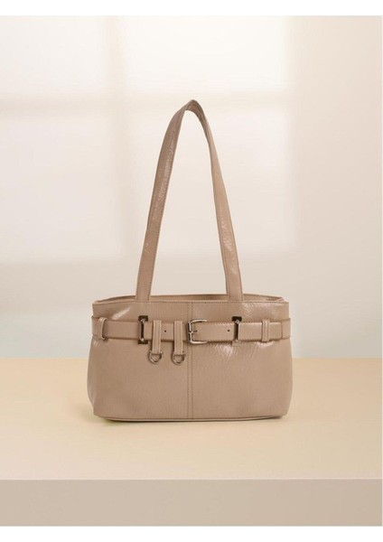 Kadın Vintage Kemer Detaylı Tokalı Günlük ve Ofis El & Kol Çantası