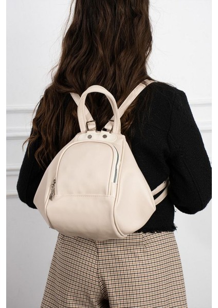 Kadın Çok Amaçlı Fermuarlı Geniş Iç Hacimli Sırt Omuz ve El Çantası fiyatları
