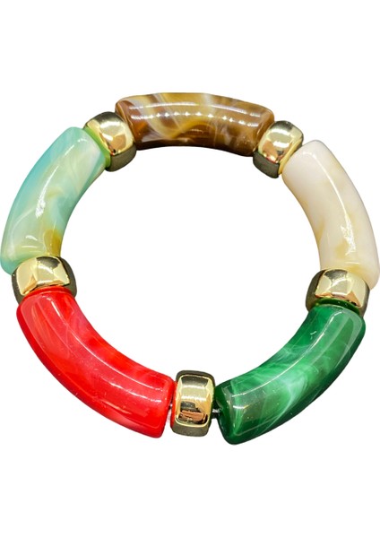 Renk Seçeneklerde Elastik Akrilik Esaslı Harika Bileklik