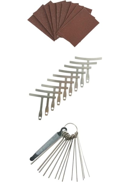 19 Parça Gitar Bakım Seti - Gitar Törpüleme Aleti ve Zımpara Seti - Tamir ve Cilalama Için Gitar Aksesuarları