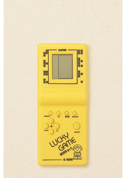 Sarı Retro Elektronik Oyun – Mini Ateri – 9999 Oyunlu