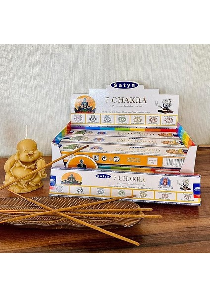 Make It Easier Orjinal Satya Nag Champa Çubuk Tütsü (Premium Masala Incense) (7 Chakra)
