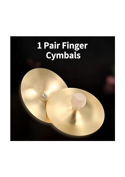Ahşap Saplı 1 Çift Parmak Ziller 3.5 Ç Mi Parmak Ziller Bakır 9 cm El Zil Oryantal Dans Müzik Enstrümanı Yetişkler Çocuklar Iç indirimleri