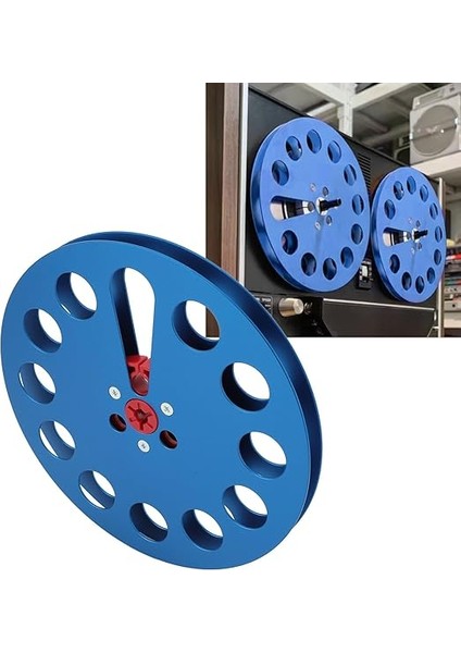 Premium 1/4 7 -Kayıt ve Onarım Için 11 Delikli, Alüminyum Alaşım Makarası ile Boş Kemer ile (Blue) fırsatları