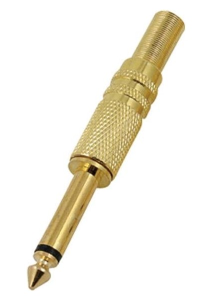 Gitar Jack Mono Sarı Metal Jack ZE-1042