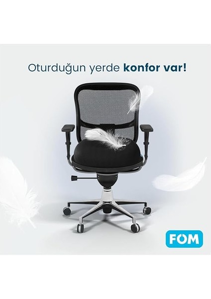 'uykumu Kaliteli Aldım' Fom Smith Visco Hemoroid Basur Oturma Simidi Yastık, Ortopedik, 44 x 43 x 8, Siyah, Fom 'uykumu Kaliteli Aldım' fiyatları