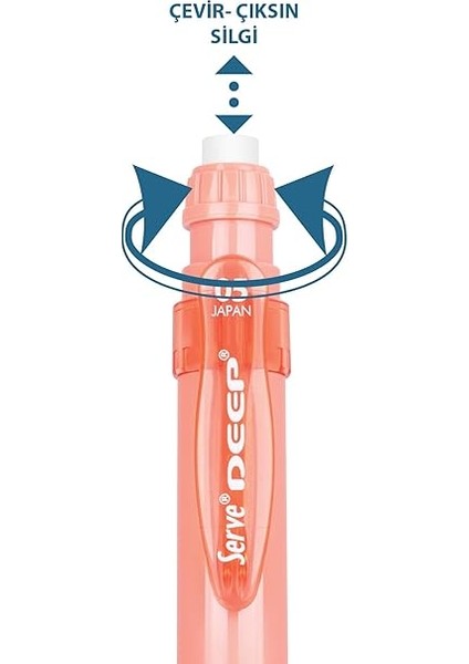 Deep Mekanık Kursun Kalem 05MM Mercan fiyatları