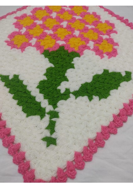 Pembe Beyaz, Çiçek Desenli El Örgüsü Banyo Lifi fiyatları