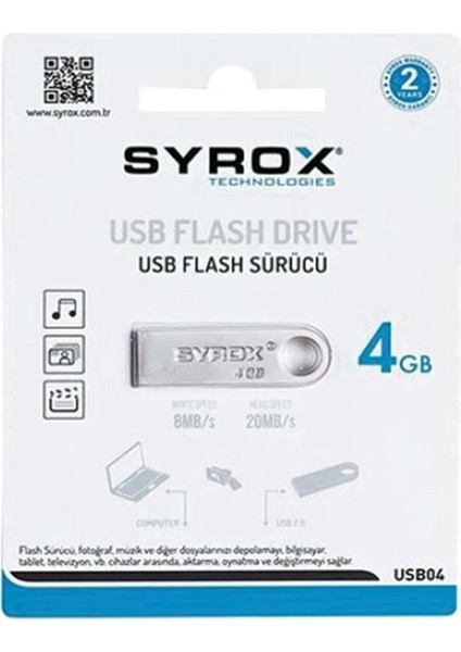 USB Flash Bellek Metal 4gb