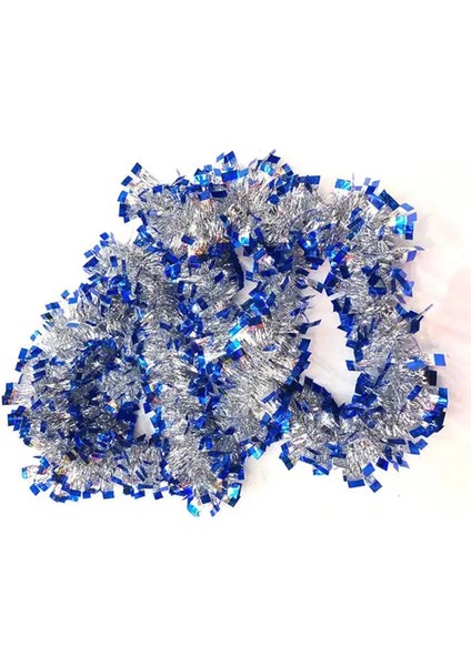 Gümüş Renk 4 cm Genişlik Garland Çift Renk Sim Süs 180 cm