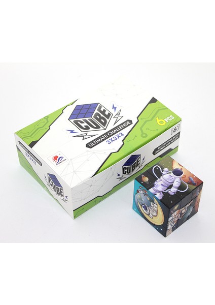 Uzay Temalı Küp Yapboz