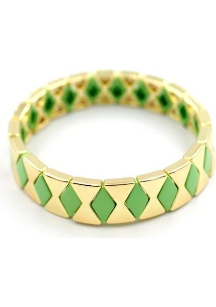 Lastikli Porselen Bilezik - Yeşil fiyatları