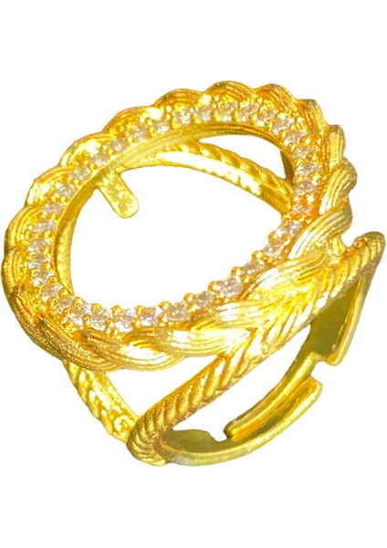 Gold Çeyrek Altın Monte Edilebilen Çeyreklik Yüzük Ayarlanabilir (ÇYR3008)