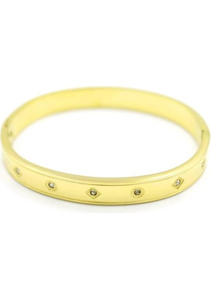 Taşlı Bilezik - Altın