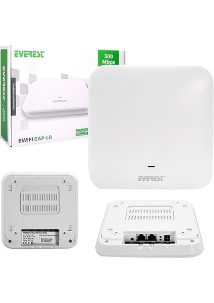 Everest Ewıfı Eap-Lr 300 Mbps 11N 2.4ghz Tavan Access Point Router