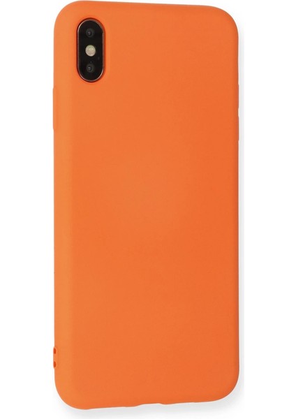 Iphone Xs Kılıf Nano Içi Kadife Silikon - Turuncu modelleri