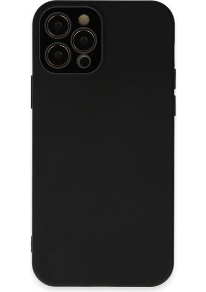 Iphone 12 Kılıf Lansman Glass Kapak - Siyah
