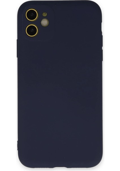 Iphone 11 Kılıf Nano Içi Kadife Silikon - Lacivert