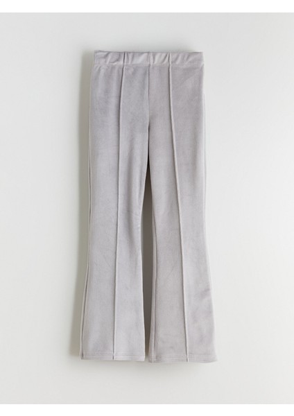 Yeni Sezon Beli Lastikli Kadife Ispanyol Paça Kız Çocuk Tayt