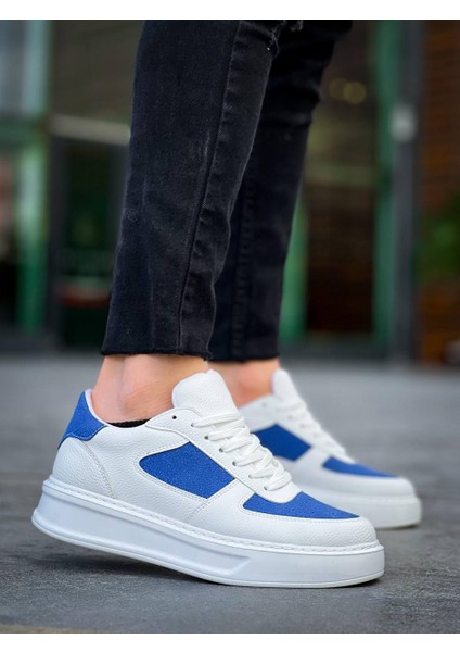 Kb-X8 Kuback Beyaz Cilt Süet Detaylı Beyaz Yüksek Taban Günlük Spor Ayakkabı fırsatları