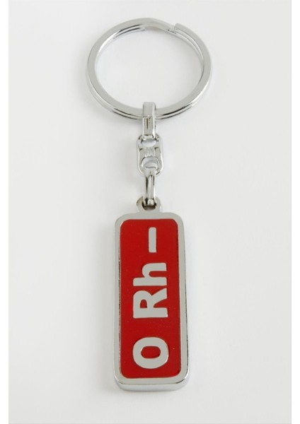 0 Rh Negatif Kan Grubu Metal Anahtarlık