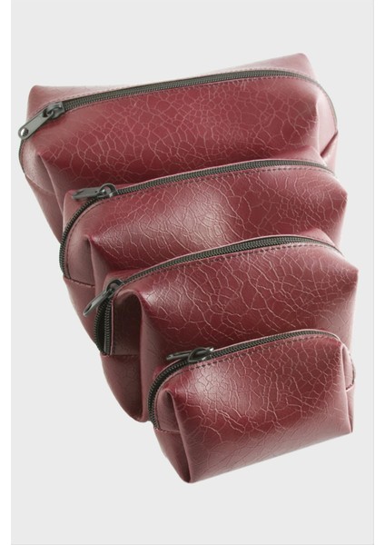 4 Adet El Tutmalı Makyaj Çantası