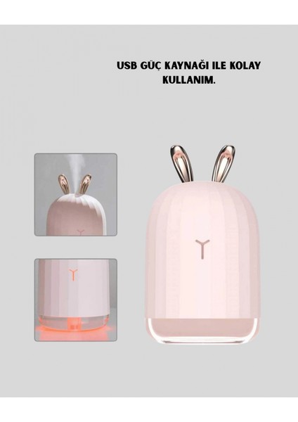 Ieg® USB Bağlantılı Sessiz Çalışan LED Işıklı Nemlendirici Difüzör 200 ml modelleri