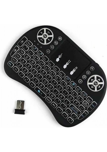 Ieg® Kablosuz Türkçe Q Klavye Rgb Işıklı Televizyon Ps3 Dokunmatik Mouse