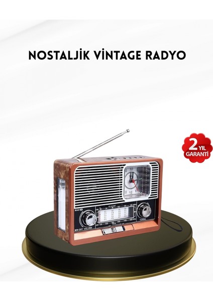 Ieg® Nostaljik Radyo – Şık Dekoratif Tasarım ve Güvenli 2 Yıl Garanti