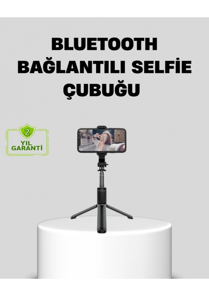 Ieg® Bluetooth Selfie Çubuğu – 360° Dönebilen Başlık, Kablosuz Bağlantı