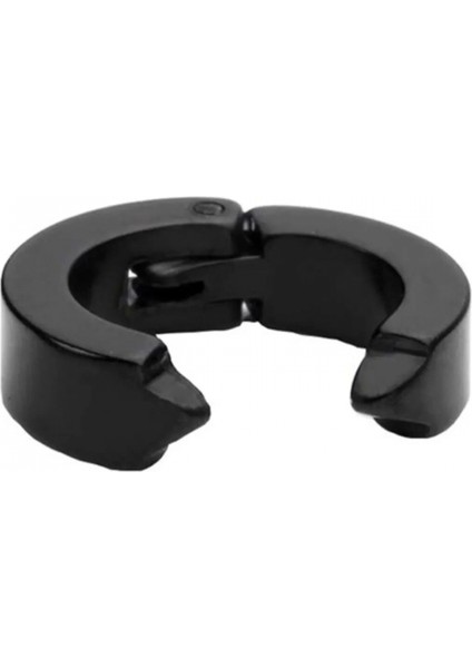 Erkek Küpesi - 2 Adet Siyah Çelik Kıstırmalı Küpe Paslanmaz Atmaz Çelik Siyah Küpe fiyatları