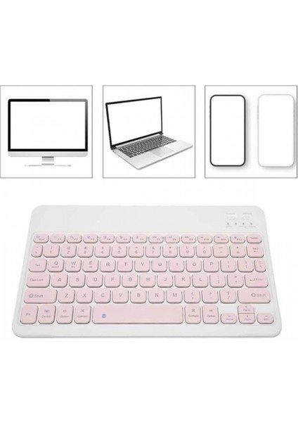 Bluetooth Şarj Edilebilir Mini Q Klavye Kablosuz Taşınabilir modelleri