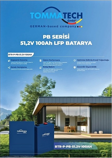 51.2V 100AH Lifepo4 Lfp Lityum Batarya modelleri